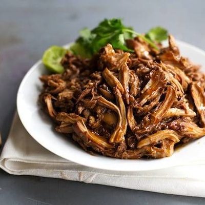 Honey Glazed Crockpot Chicken Adobo - simple pantry ingredients, hardly any hands-on time, 200 calories. | https://total-lean.today