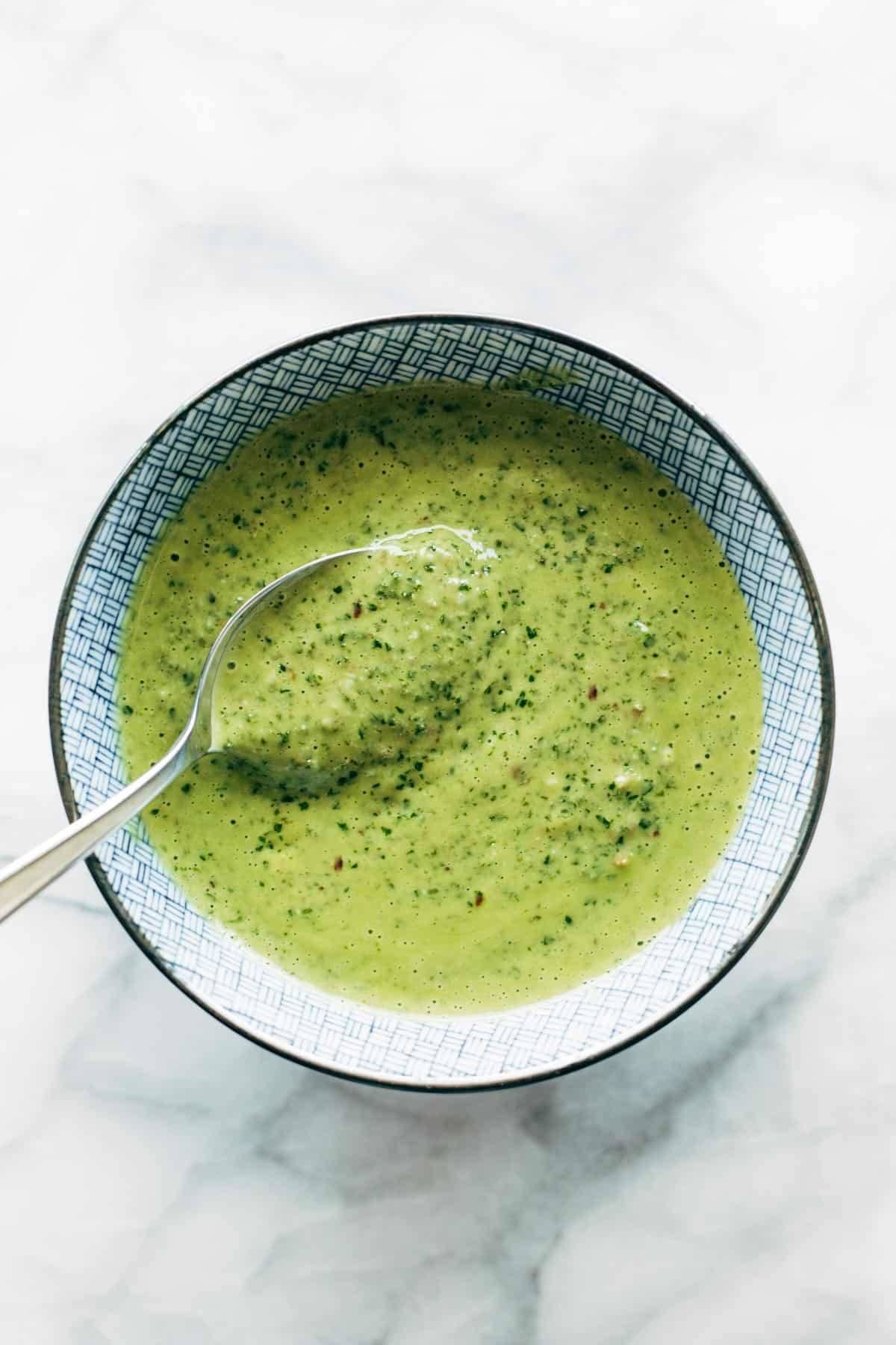Kale chimichurri in a bowl.
