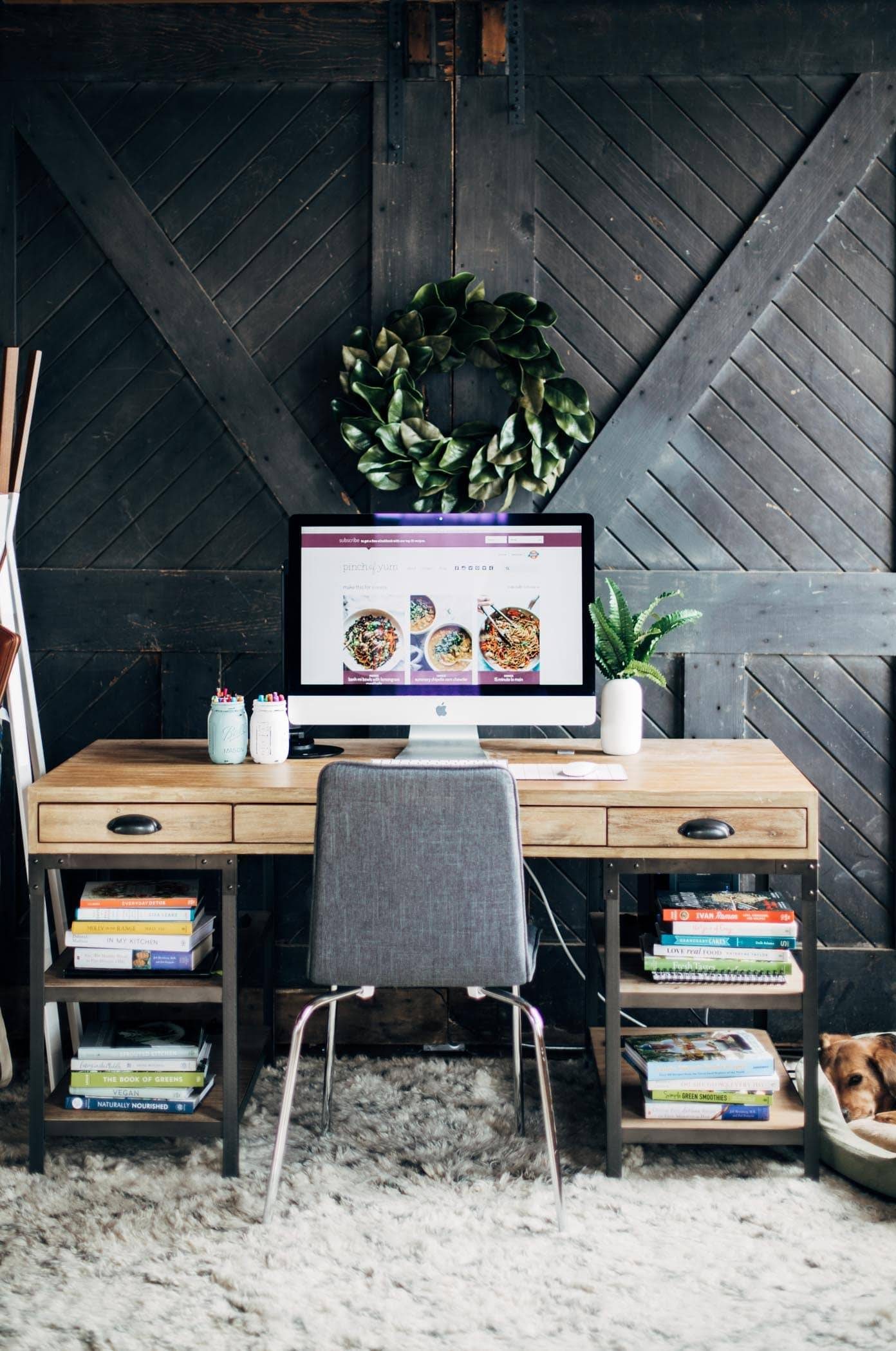 Industrial desk.